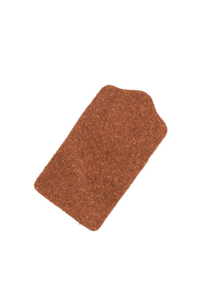 istock Brown leather tag isolated on a white background. 1342836998