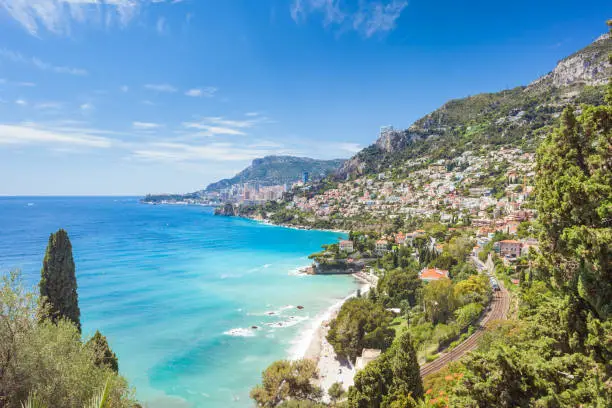 Photo of View on Monaco Monte-Carlo from Roquebrune-Cap-Martin, Cote d'Azure, France