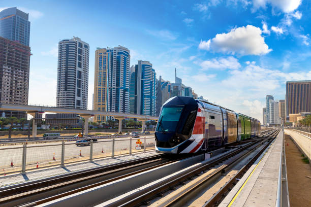 istock New modern tram in Dubai 1342893366