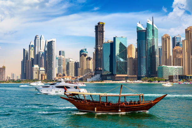 istock Dhow cruise in Dubai Marina 1342894414