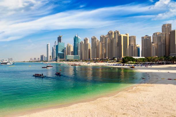 istock Dubai Marina in a sunny day 1342895496