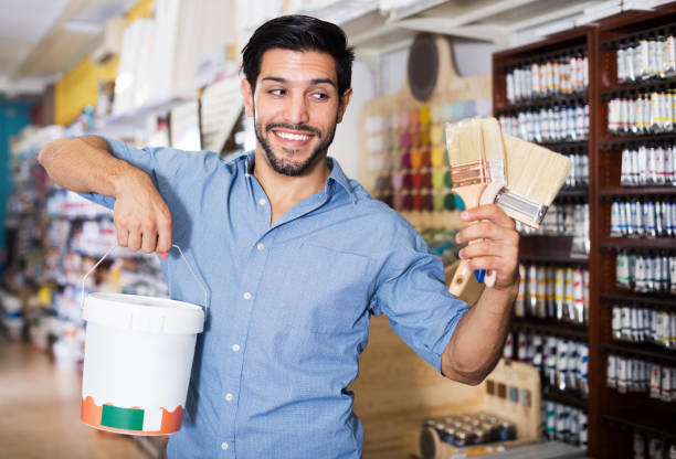 istock Male buyer in paint store 1342903288