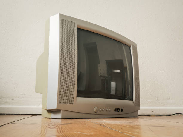 istock Side view of an old Retro TV 1342930340
