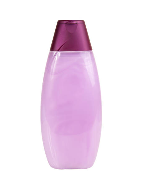 istock Violet purple shampoo gel bottle isolated on the white background 1342930352