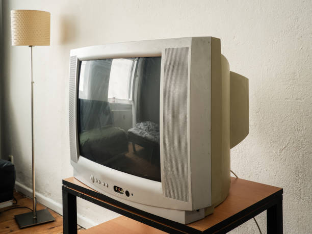 istock Side view of an old Retro TV 1342930425