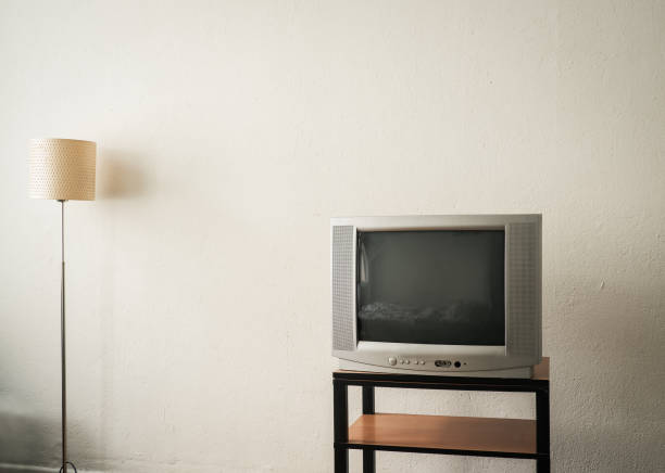 istock Retro old TV and lamp 1342930448