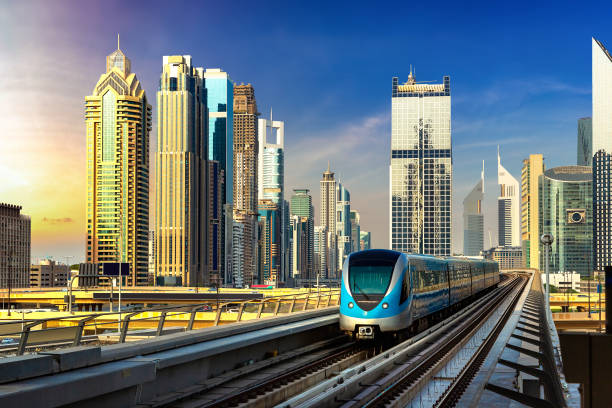 istock Metro railway in Dubai 1342936901