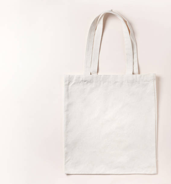istock Mockup empty template White cream shopping bag for your design, eco friendly, zero waste 1342949840