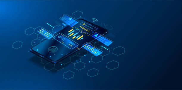istock Crypto currency, virtual electronic, internet money.  Bitcoin currency. Crypto coin with growth chart. International stock exchange. Network bitcoin marketing vector banner. 1342949959