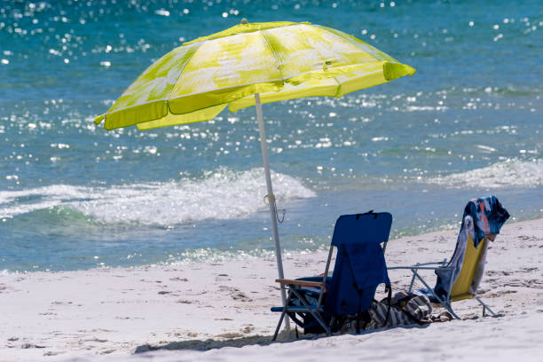 istock Beach Chairs and Umbrella on Gulf Islands National Seashore 1342952879