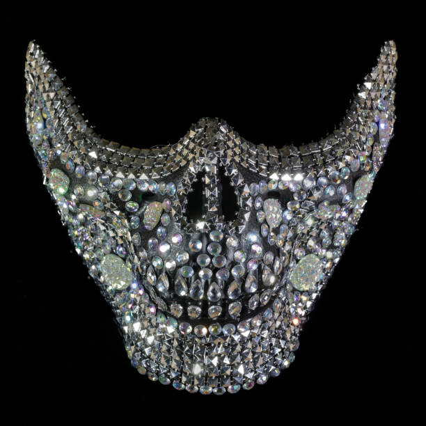 Rhinestone Skull Teeth Mask