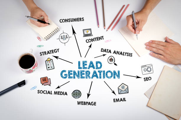 istock Lead Generation concept. The meeting at the white office table 1342970748