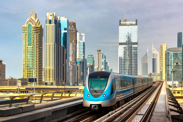istock Metro railway in Dubai 1342974244