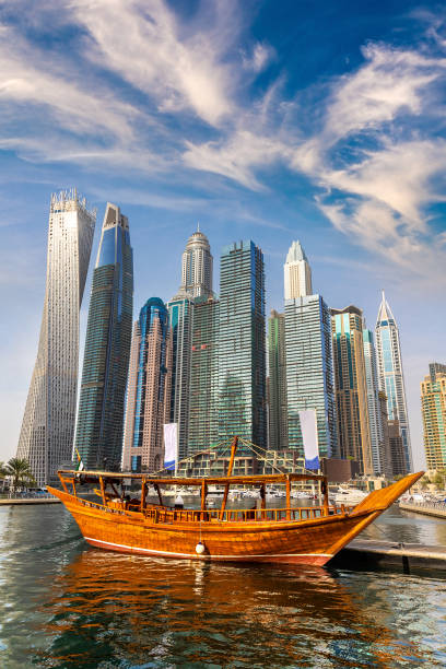 istock Dhow cruise in Dubai Marina 1342980204
