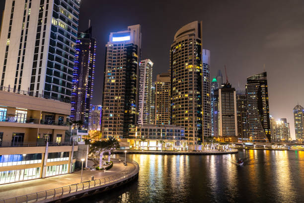 istock Dubai Marina at night 1342980245