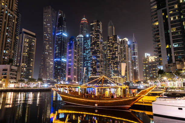istock Dubai Marina at night 1342980307