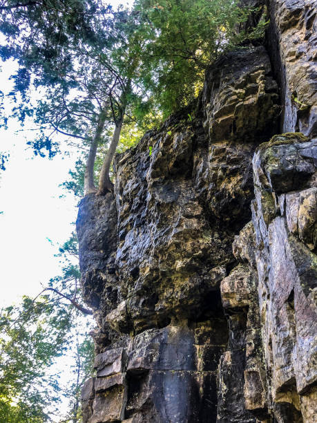 istock Rocky cliff wall in Maribel, Wisconsin 1342987147