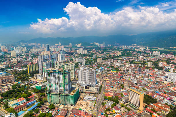 istock Aerial view of Georgetown, Penang 1343001644