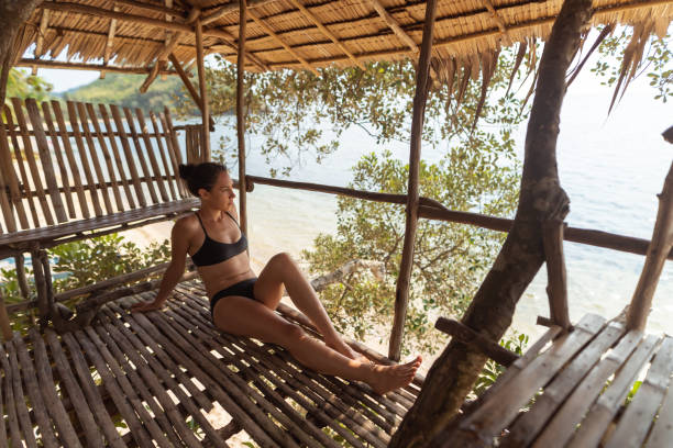 istock Woman enjoying ocean view 1343022739
