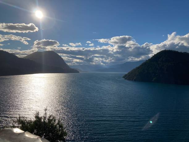 Lake “Lacar” lake location in Neuquen, San Martin de los Andes lácar lake photos stock pictures, royalty-free photos & images