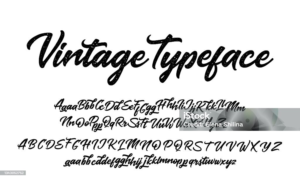 Vector Alphabet Stock Illustration - Download Image Now - Typescript,  Handwriting, Calligraphy - Istock