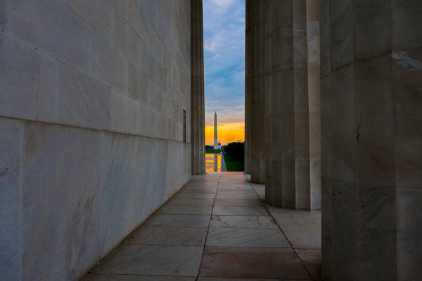 Lincoln Memorial across the Reflection Pool at dusk