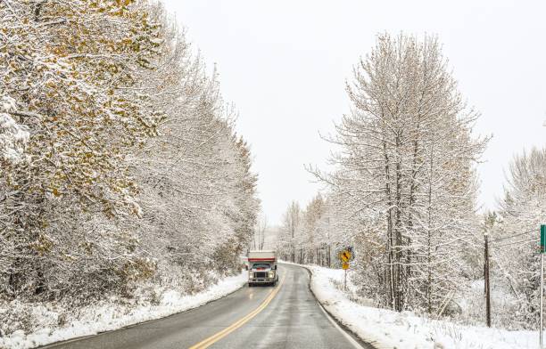 istock Trucking in Alaska 1343075244