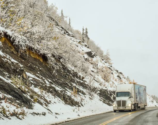 istock Trucking in Alaska 1343075255