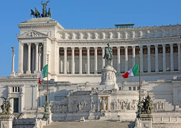 istock Historical Monument called ALTARE DELLA PATRIA in Rome Italy 1343080474