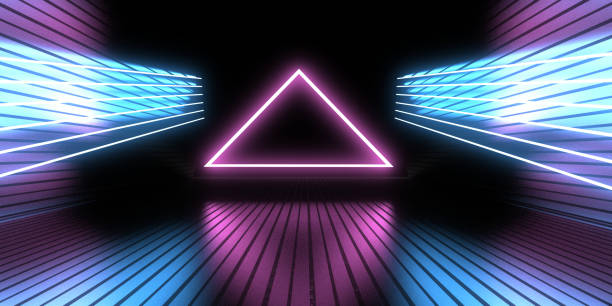 istock 3D abstract background with neon lights. neon tunnel  .space construction . .3d illustration 1343081874