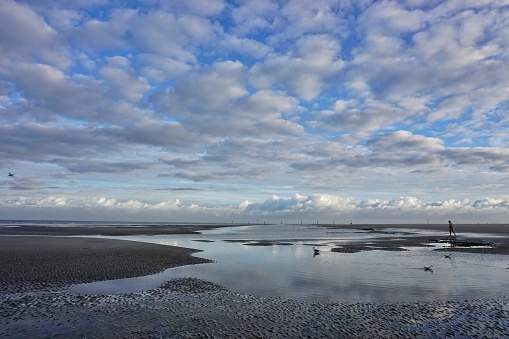 Beach photography in Wadden Sea National Park in St Peter Ording, Schleswig-Holstein