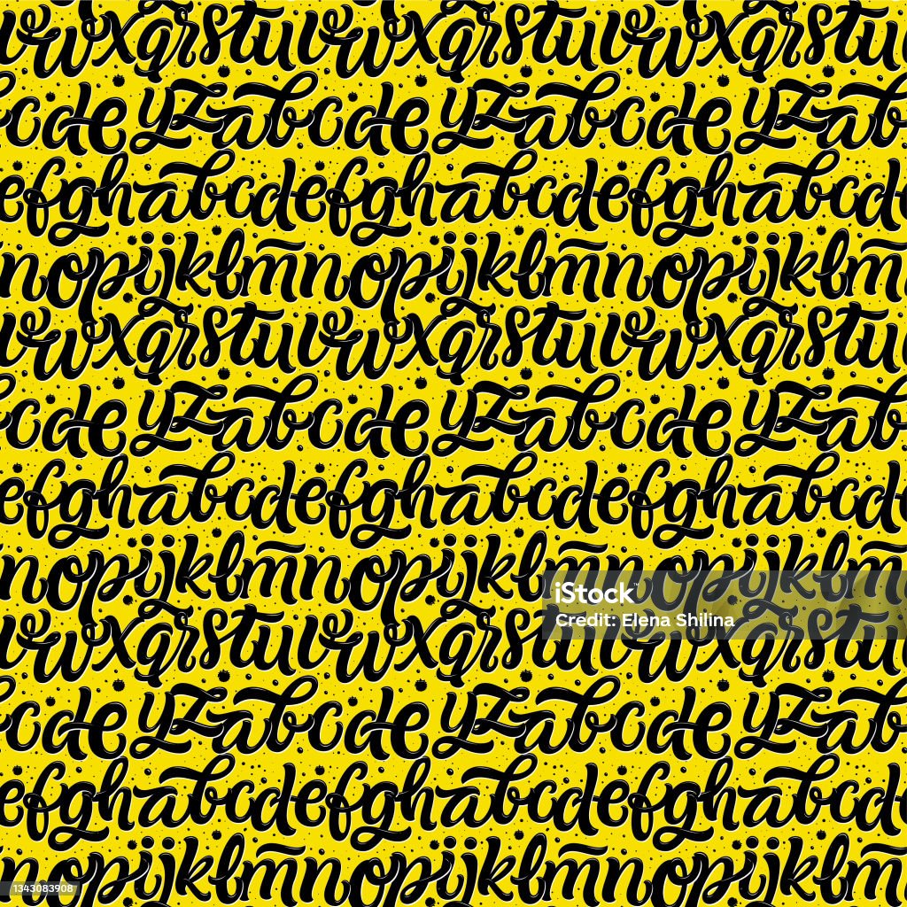Typographic Patterns Using Letters Hand Lettering And Custom Typography Pattern Stock Illustration ...