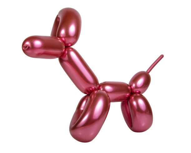 istock Pink bright balloon dog isolated on the white background 1343096291