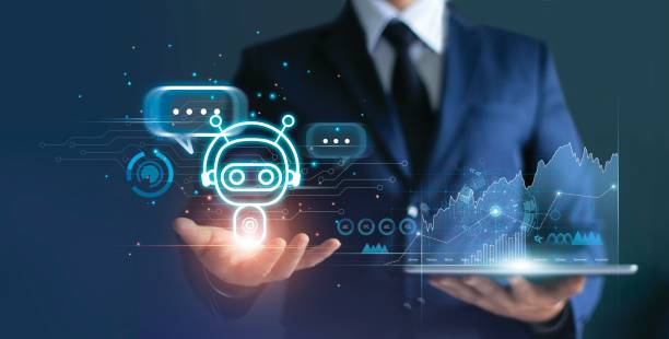 From Healthcare to Finance, Here's How AI is Revolutionizing Industries 2 businessman holding digital chatbot are assistant conversation for provide access to data