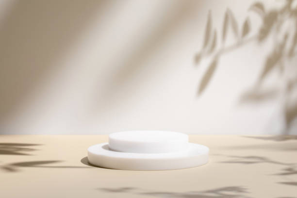 istock scene with circle podiums on beige background and shadows 1343099504