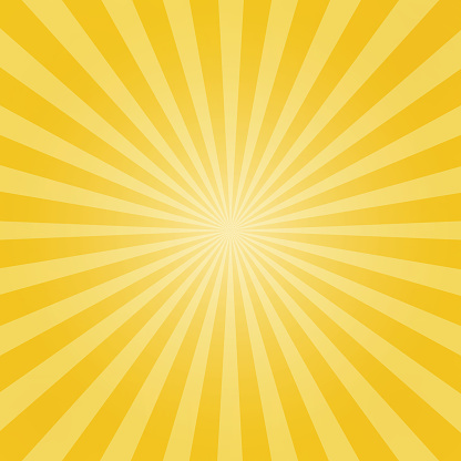 Sunlight abstract background. Bright yellow color burst background. Sun beam ray sunburst pattern background. Retro bright backdrop. starburst wallpaper. Vector illustration