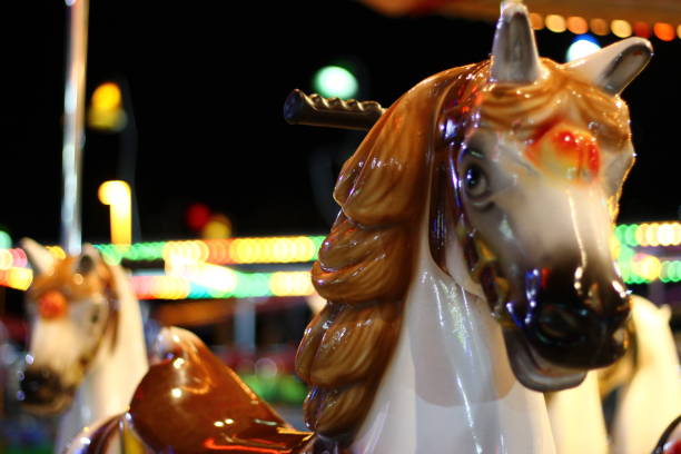 istock Carousel at the amusement park 1343102119
