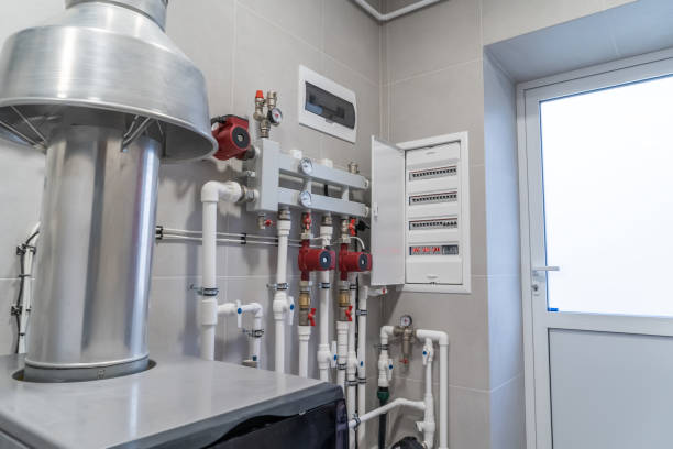 istock Automatic distributor of central heating in Boiler Room 1343104121
