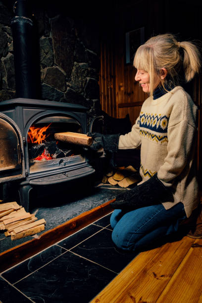 istock Wood burning stove 1343105941