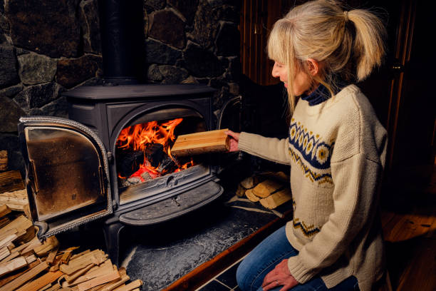istock Wood burning stove 1343123343