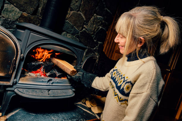 istock Wood burning stove 1343136418