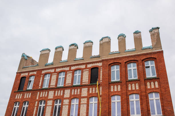 istock Construction site of an old brick building 1343160711