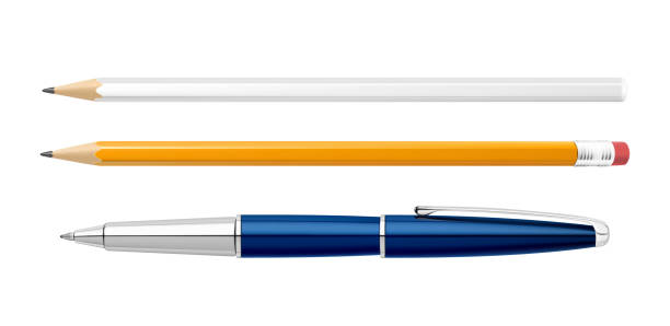 Set of pens and pencils Royalty Free Vector Image