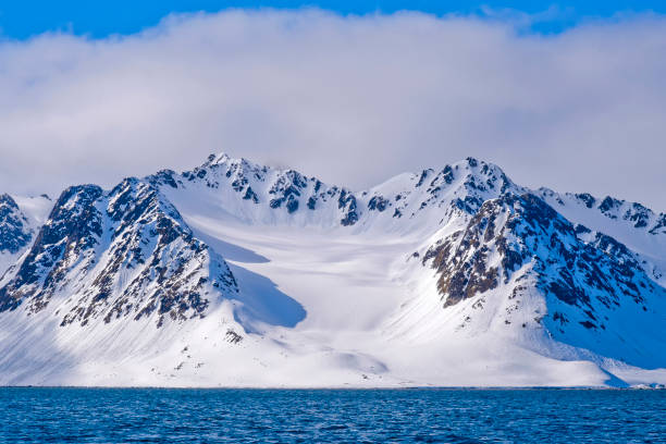 istock Snowcapped Mountains, Arctic, Svalbard, Norway 1343168699