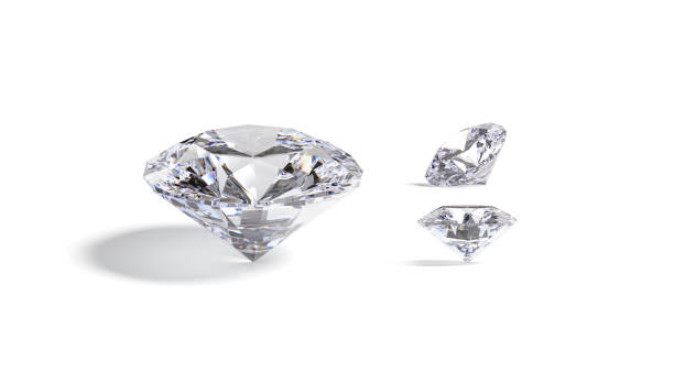 istock Blank sparkle diamond jewel mock up, different views 1343169026