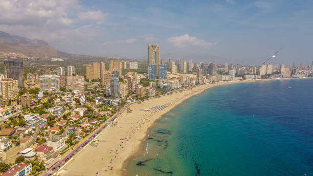 istock Playa de Poniente from the air, Benidorm, Spain 1343189097