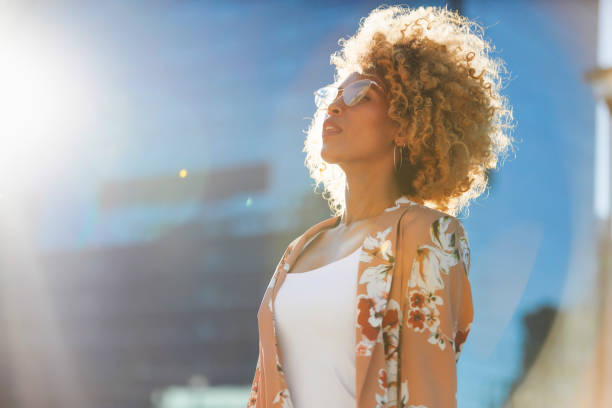 istock Happy young woman taking a breath 1343198266