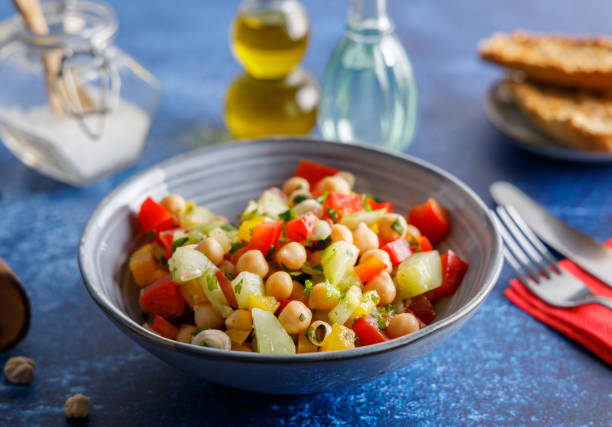 istock Homemade chickpea salad. 1343204480