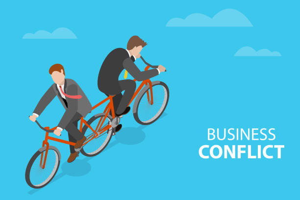 istock 3D Isometric Flat Vector Conceptual Illustration of Business Conflict 1343207765