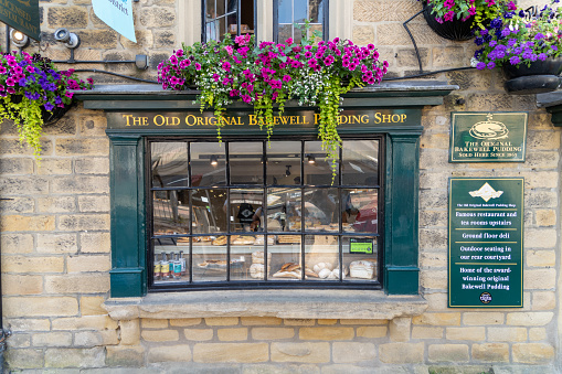 The Olde Bakewell Pudding Shop in Bakewell, Derbyshire, UK